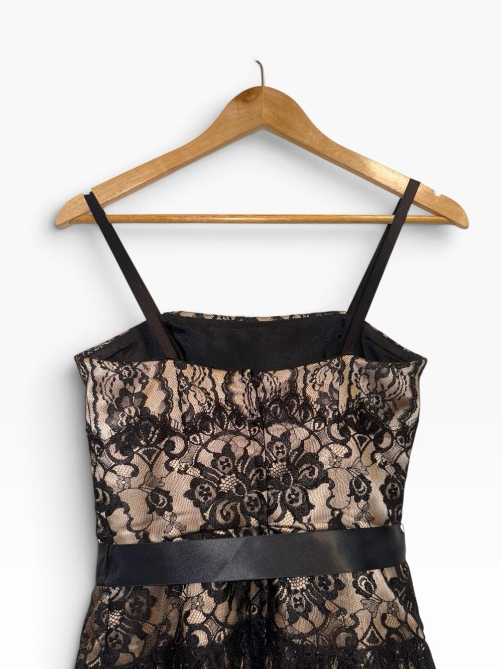 Jessica McClintock Black Lace Mini Dress 4 Y2K Vintage Homecoming 2003 EUC 🟡 - Picture 11 of 14
